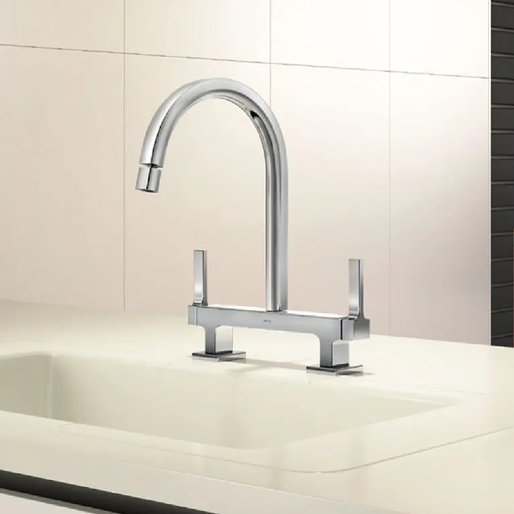 Torneira Misturador para Cozinha Docol Mesa Quad Bica Alta Cromado - 708706