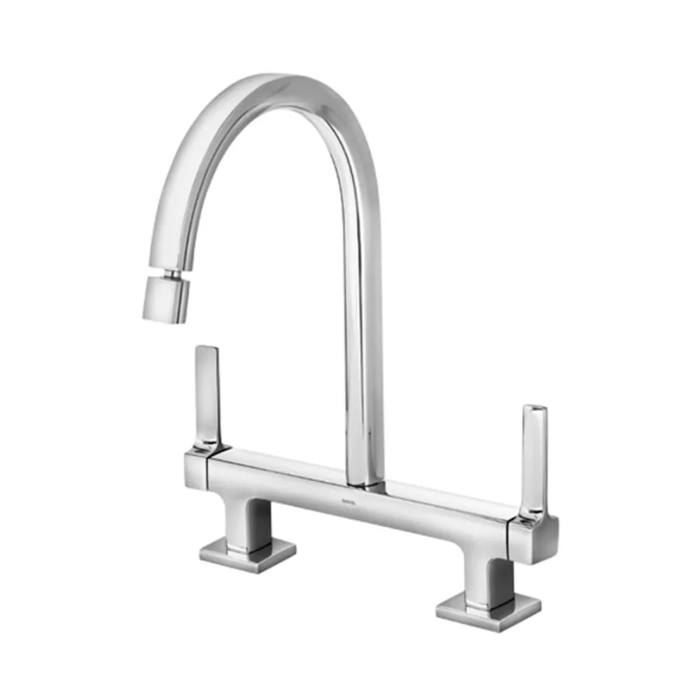 Torneira Misturador para Cozinha Docol Mesa Quad Bica Alta Cromado - 708706