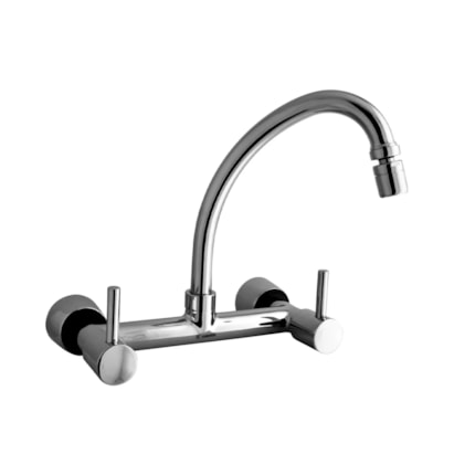 Torneira Misturador para Cozinha Kimetais Delicatta Slim Parede Bica Alta Cromada - MT001908