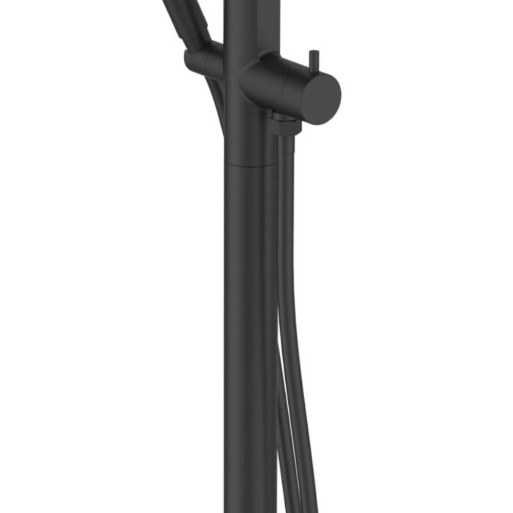 Torneira Monocomando para Banheira com Pedestal Dax Ada com Ducha Black - DAX-2822-AD-BL