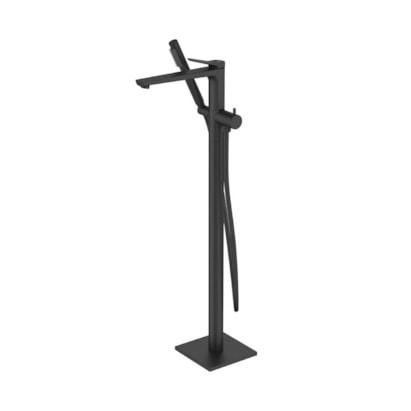 Torneira Monocomando para Banheira com Pedestal Dax Ada com Ducha Black - DAX-2822-AD-BL
