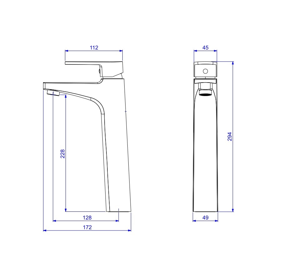 Torneira Monocomando para Banheiro Deca Level Bica Alta Mesa Red Gold - 2885.GL26.RD