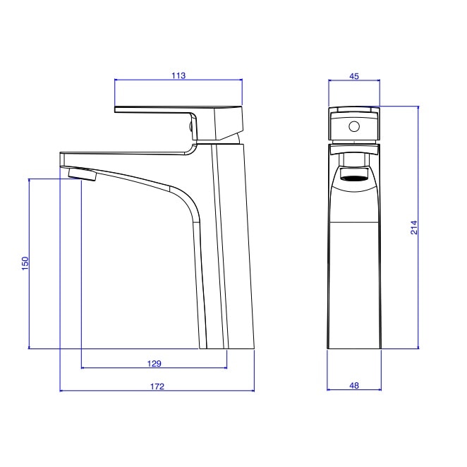 Torneira Monocomando para Banheiro Deca Level Bica Media Mesa Red Gold - 2880.GL26.RD