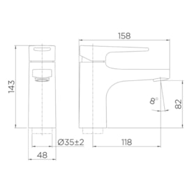 Torneira Monocomando para Banheiro Docol Lift Bica Baixa Mesa Cromado - 00795906