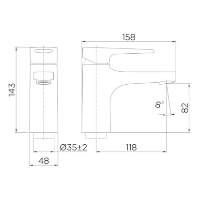 Torneira Monocomando para Banheiro Docol Lift Bica Baixa Mesa Cromado - 00795906
