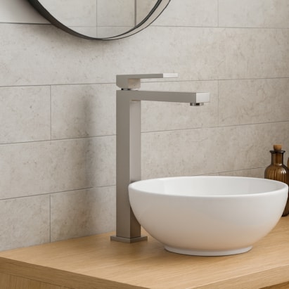 Torneira Monocomando para Banheiro Docol New Edge Bica Alta Níquel Escovado - 90009254044