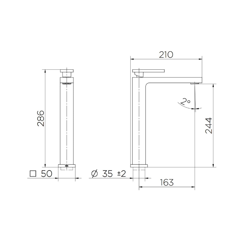 Torneira Monocomando para Banheiro Docol New Edge Bica Alta Níquel Escovado - 90009254044