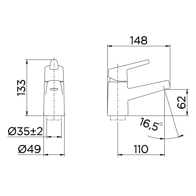 Torneira Monocomando para Banheiro Docol Nexus Bica Baixa Mesa Cromado - 00494506
