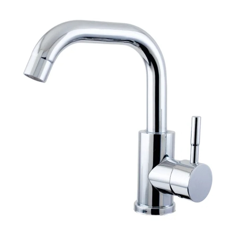 Torneira Monocomando para Banheiro Kimetais Mesa Bica Baixa 90° Cromada - MT002393
