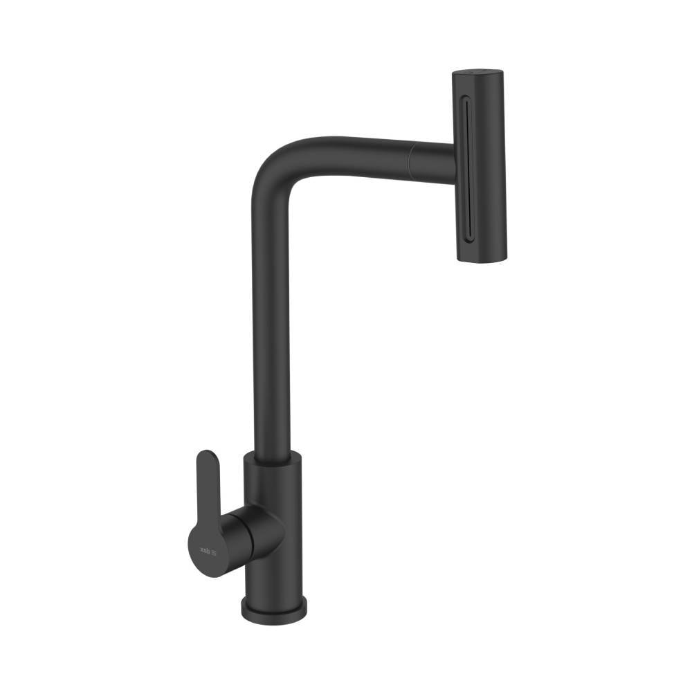 Torneira Monocomando para Cozinha Dax Ghazal com Ducha Movel Black - DAX-2255-GZ-BL