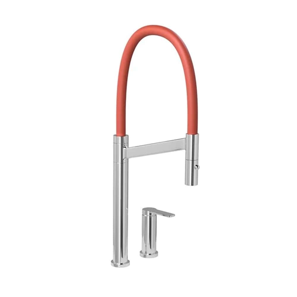 Torneira Monocomando para Cozinha Deca Colore Terracota Cromada Bica Flexível Mesa - 2289.C.TC