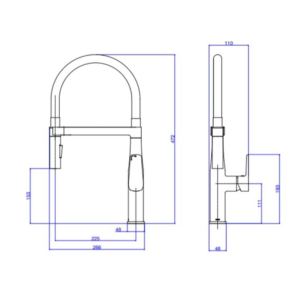 Torneira Monocomando para Cozinha Deca Level Motion Cromado e Preta - 2274.C.PT