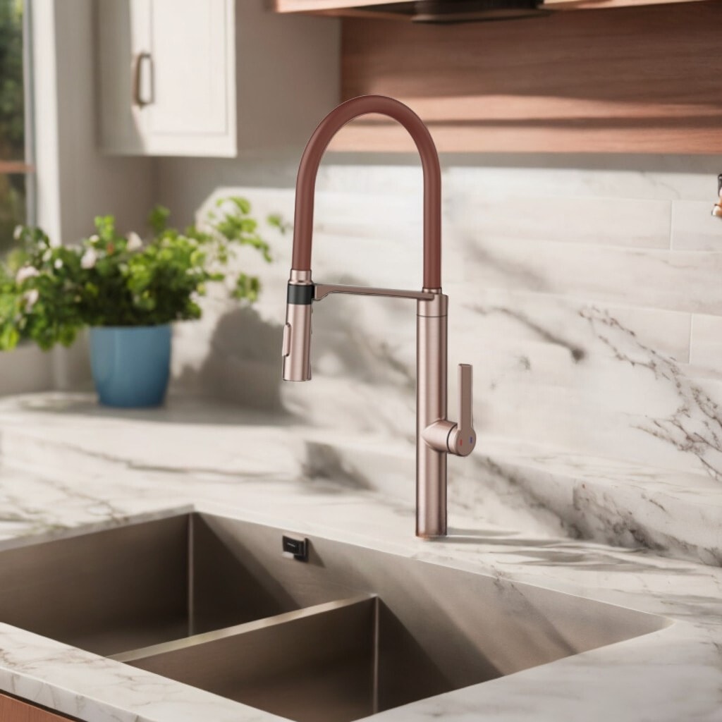 Torneira Monocomando para Cozinha Docol Doc Cobre Escovado e Corten - 6957BX