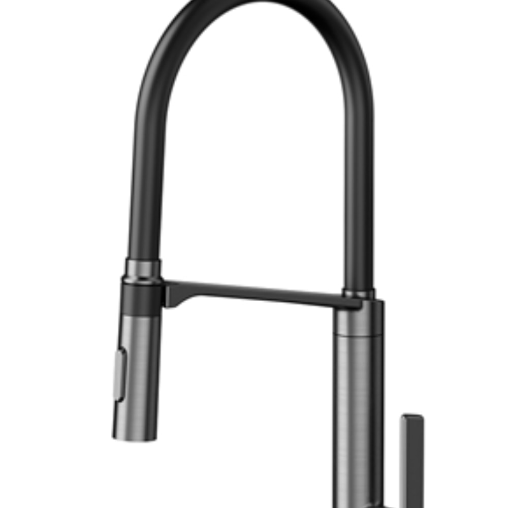 Torneira Monocomando para Cozinha Docol Doc Grafite Escovado e Preta - 6957BD