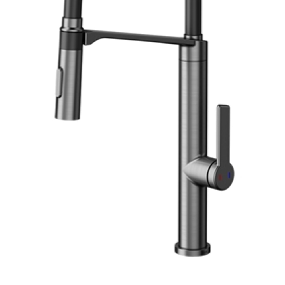 Torneira Monocomando para Cozinha Docol Doc Grafite Escovado e Preta - 6957BD