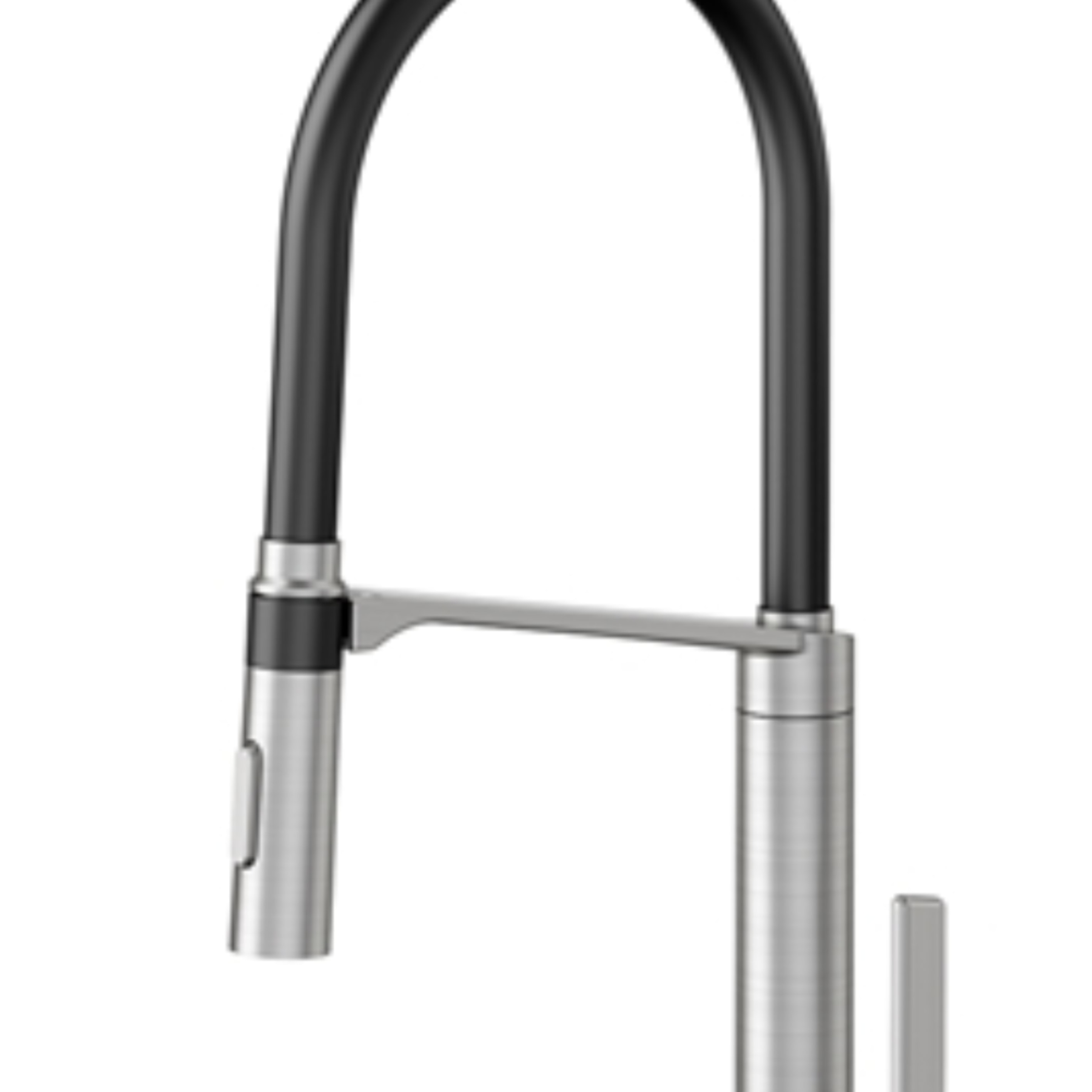 Torneira Monocomando para Cozinha Docol Doc Inox Escovado e Preta - 6957BI