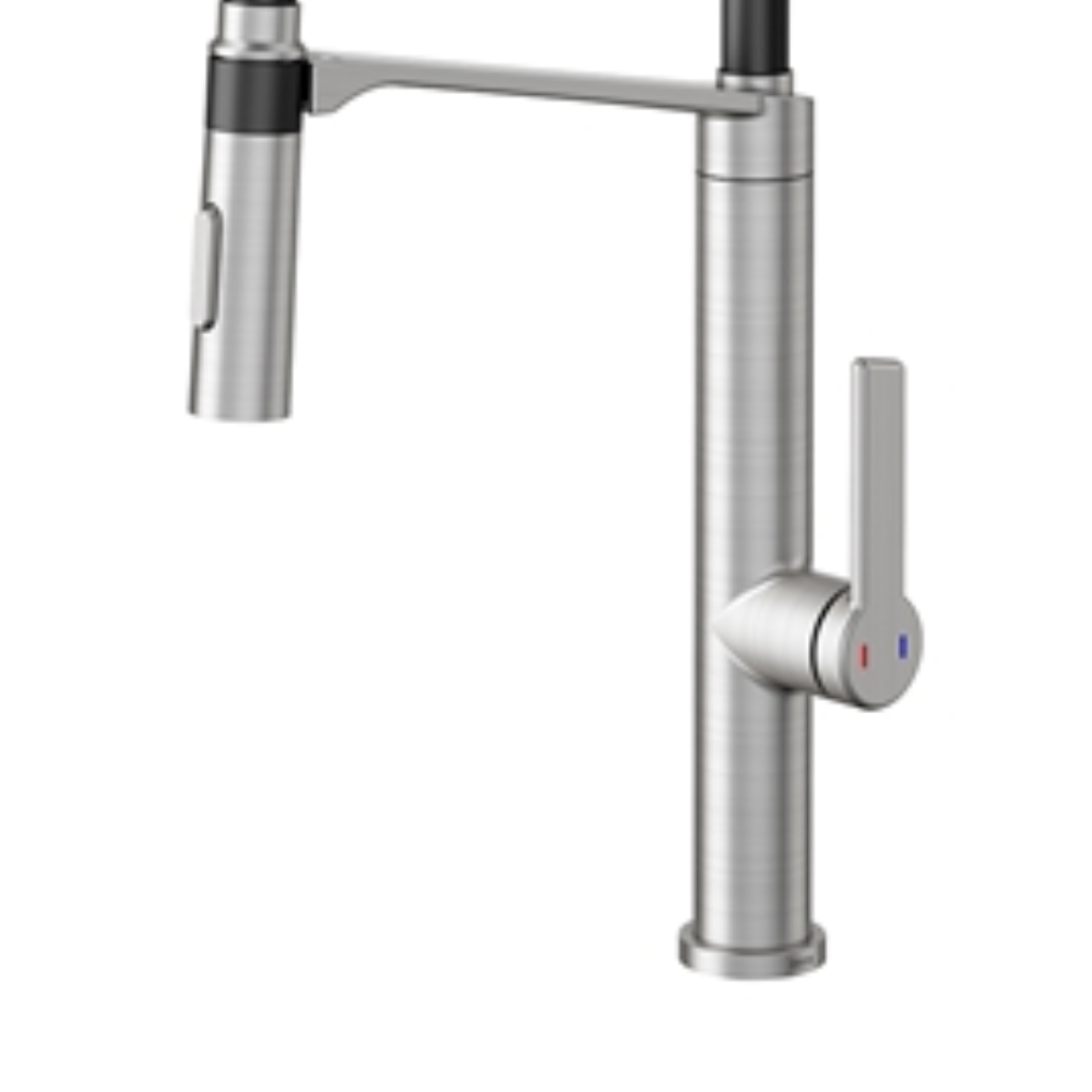 Torneira Monocomando para Cozinha Docol Doc Inox Escovado e Preta - 6957BI