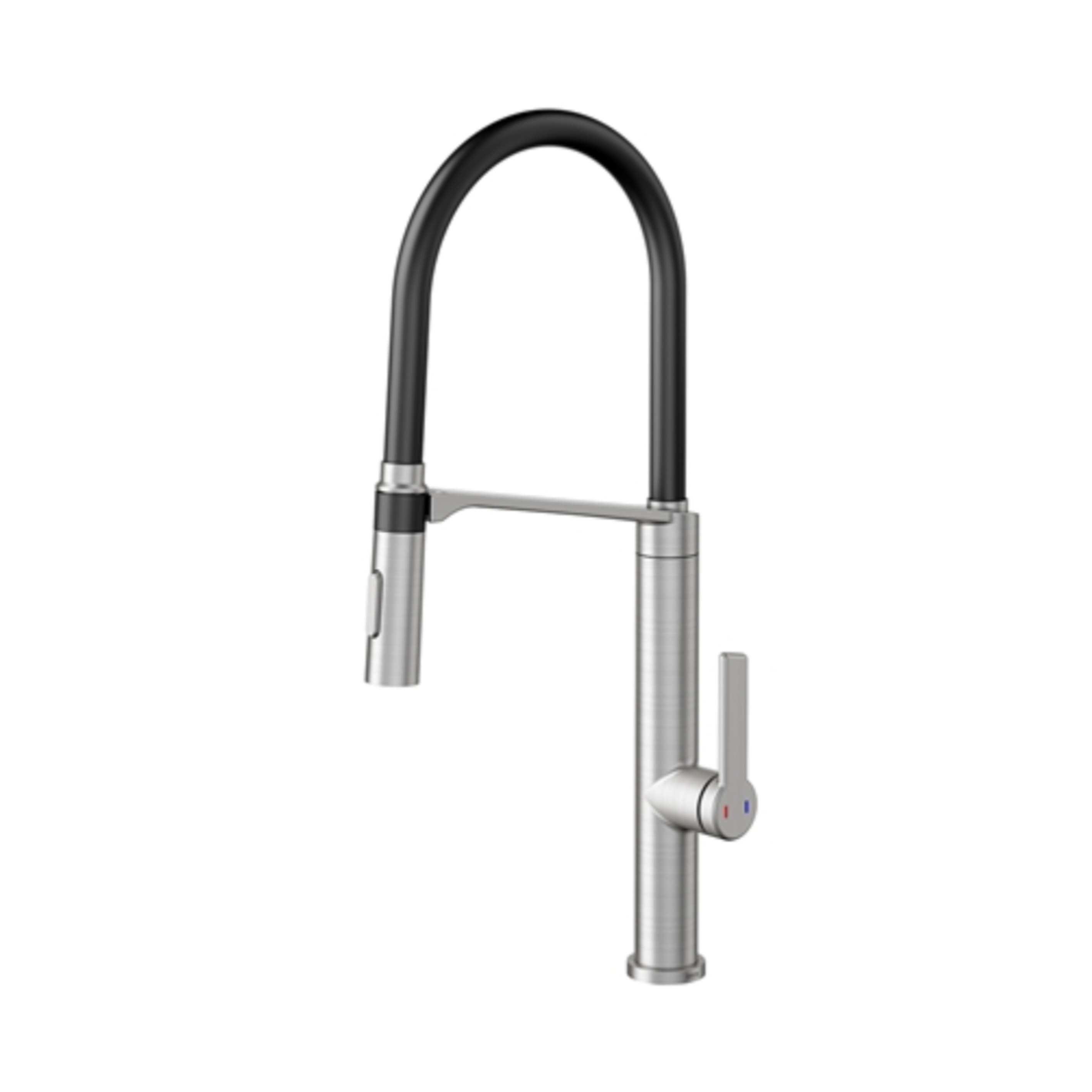 Torneira Monocomando para Cozinha Docol Doc Inox Escovado e Preta - 6957BI