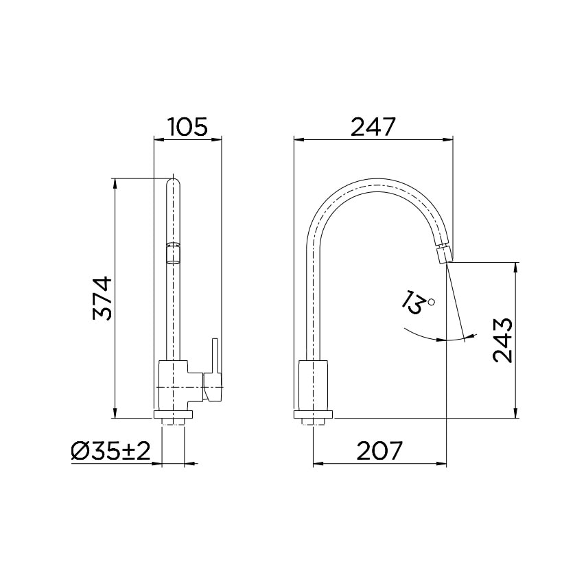Torneira Monocomando para Cozinha Docol Monet Bica Alta Mesa Cromado - 00417506