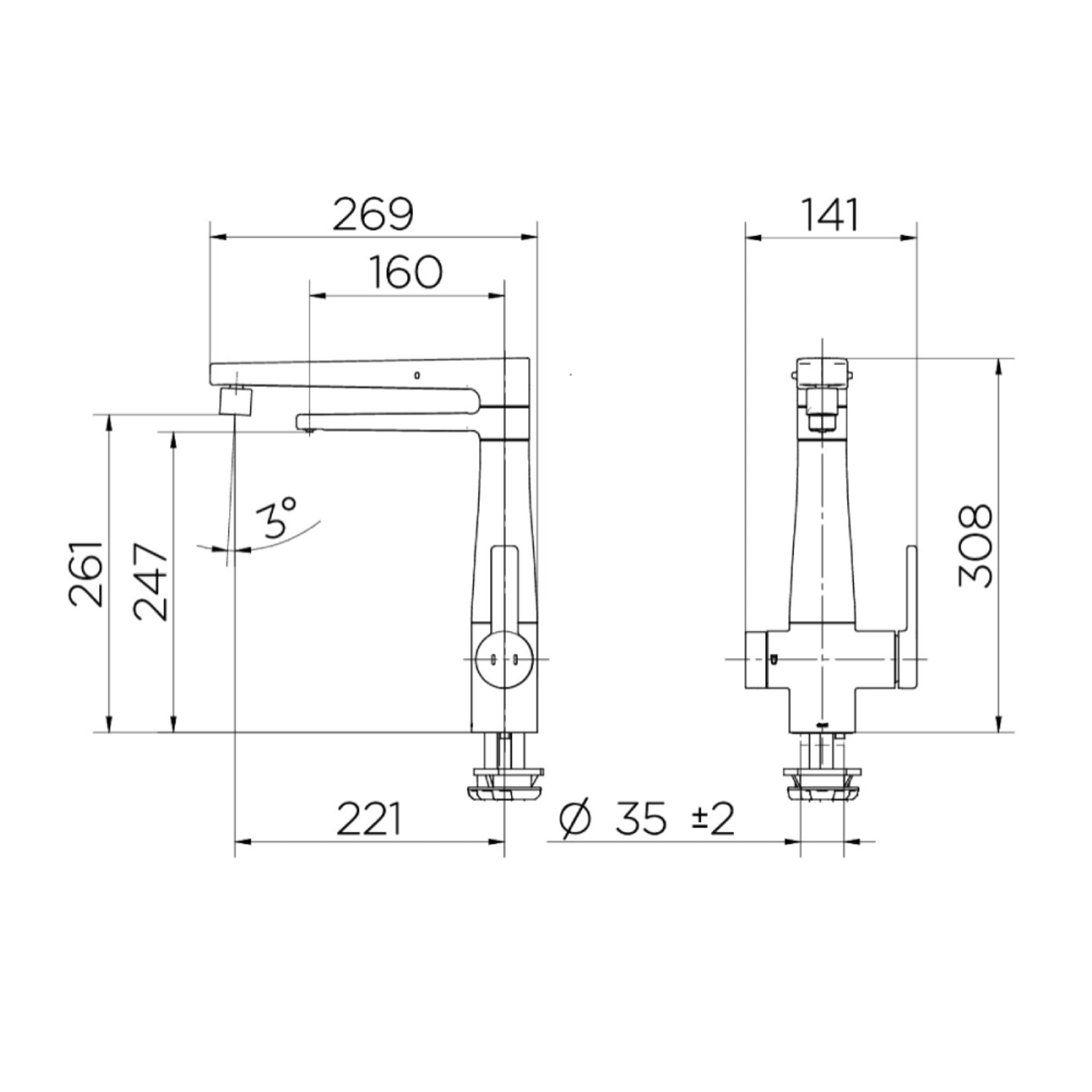 Torneira Monocomando para Cozinha Docol Vitals Purif Inox Escovado - 15796BH