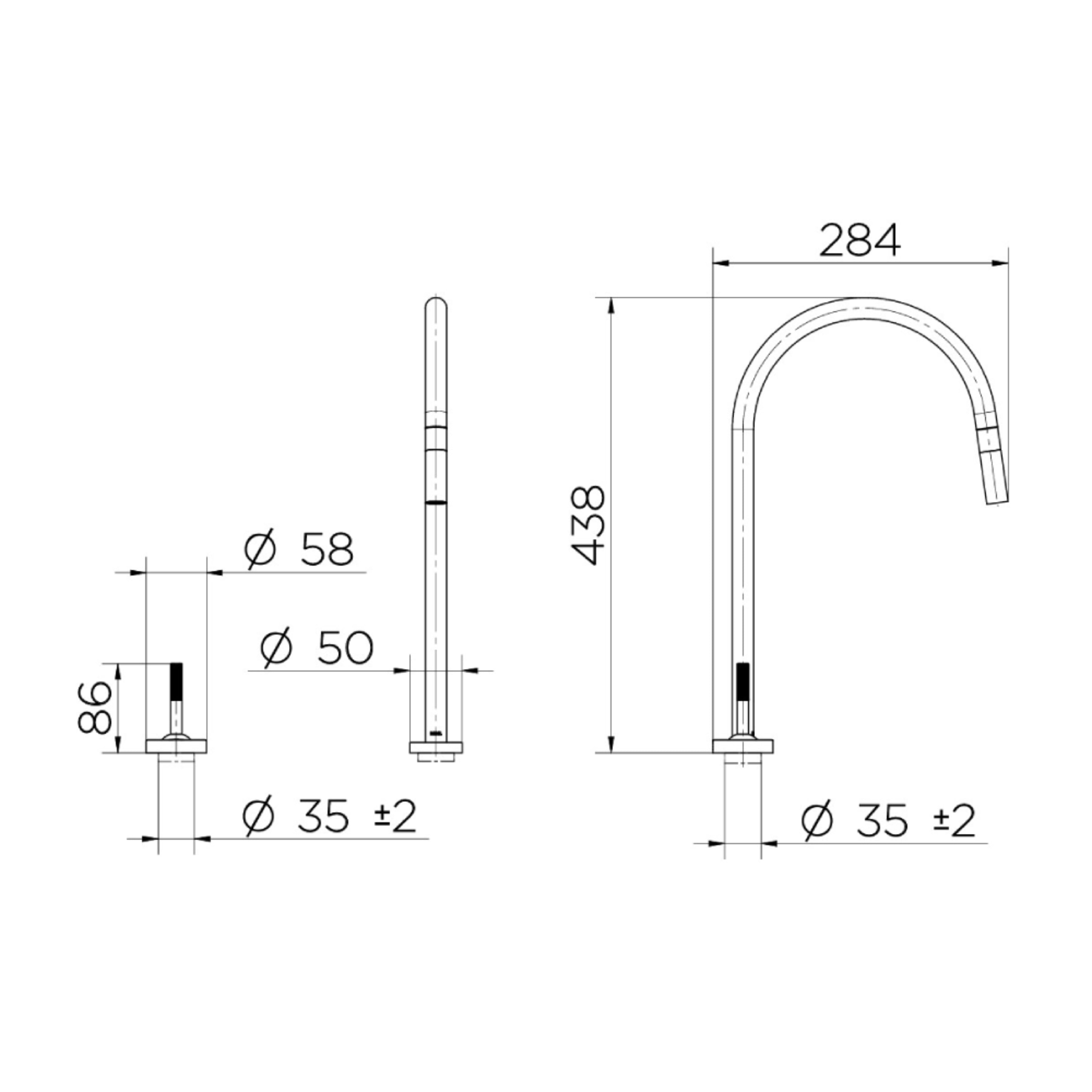Torneira Monocomando para Cozinha Joystick Docol com Ducha Retratil Inox Escovado - 15462BH