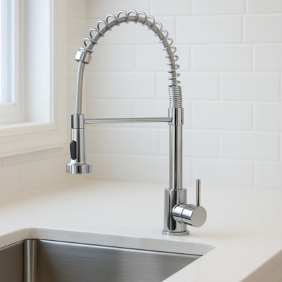 Torneira Monocomando para Cozinha Kimetais Gourmet Classic Mesa Bica Baixa Cromada - MT002440