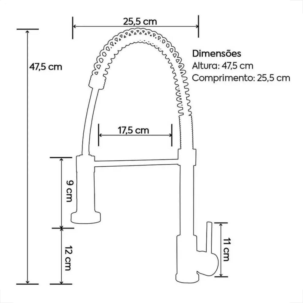 Torneira Monocomando para Cozinha Kimetais Gourmet Classic Mesa - MT002383