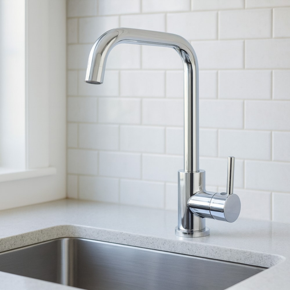 Torneira Monocomando para Cozinha Kimetais Mesa Bica Alta 90° Cromada - MT002435