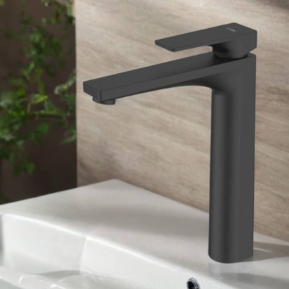 Torneira Monocomando para Lavatório Bica Alta Dax Iguaçu Black - DAX-5101-IG-BL