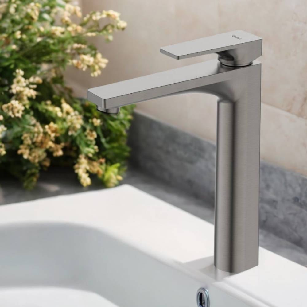 Torneira Monocomando para Lavatório Bica Alta Dax Iguaçu Cinza - DAX-5101-IG-GR