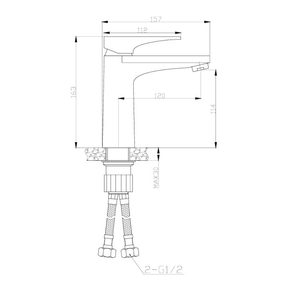 Torneira Monocomando para Lavatório Bica Baixa Dax Iguaçu Cinza - DAX-5100-IG-GR