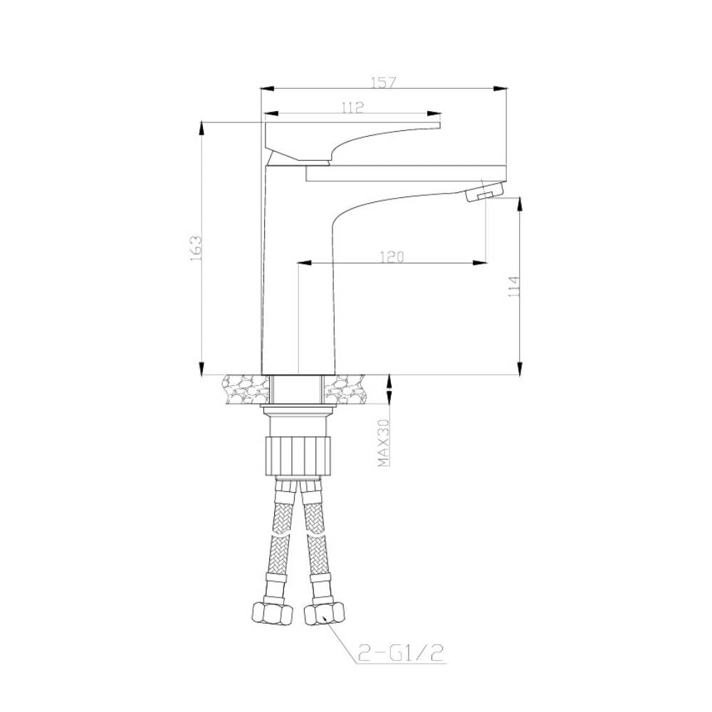 Torneira Monocomando para Lavatório Bica Baixa Dax Iguaçu Cromado - DAX-5100-IG-CR