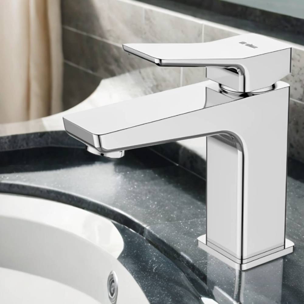 Torneira Monocomando para Lavatório Bica Baixa Dax Tamisa Cromado - DAX-2580-TM-CR