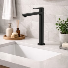 Torneira Para Banheiro Dax Mendoza Bica Alta Black - DAX-1198-MZ-BL