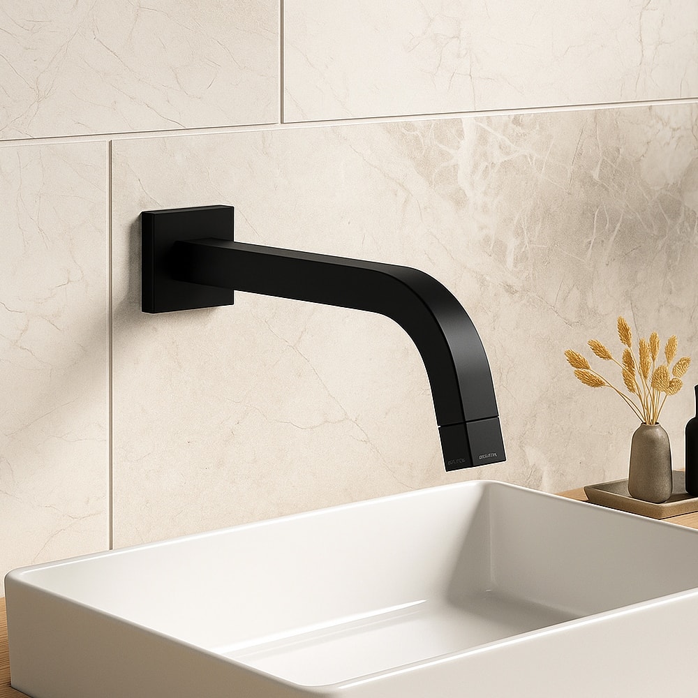 Torneira Para Banheiro de Parede Deca Tube Black Matte - 1178.BL.TUB.MT