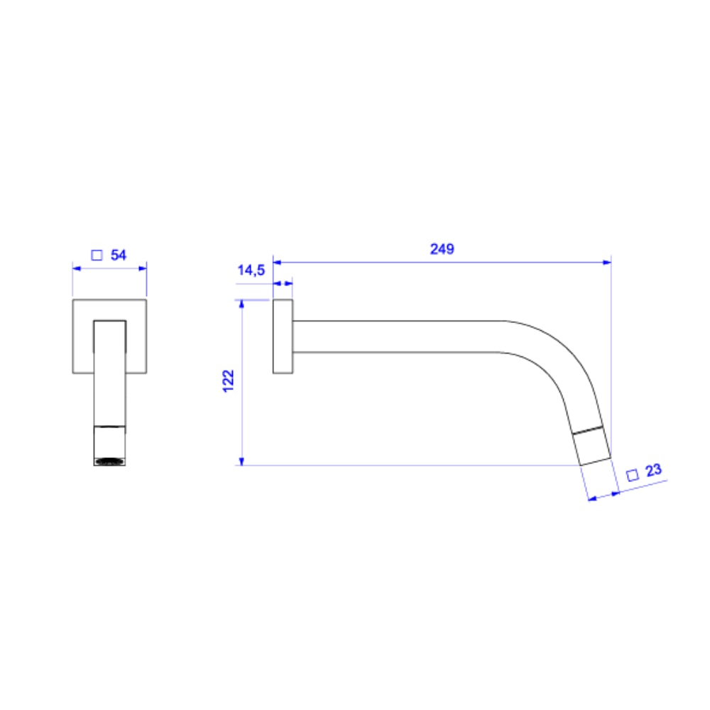 Torneira Para Banheiro de Parede Deca Tube Black Matte - 1178.BL.TUB.MT