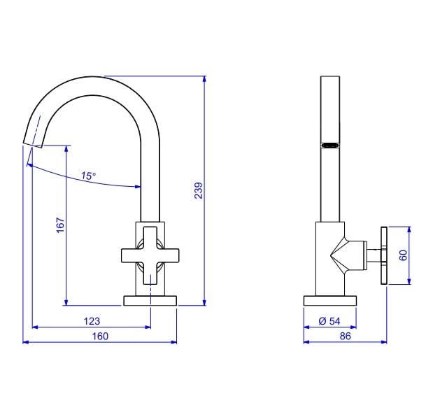 Torneira para Banheiro Deca Clean Bica Alta Mesa Cromado - 1198.C.CLN