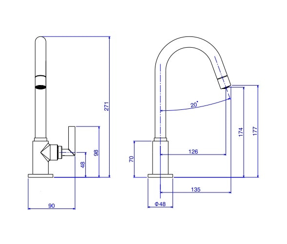 Torneira para Banheiro Deca Izy Plus Bica Alta Mesa Cromado - 1198.C24