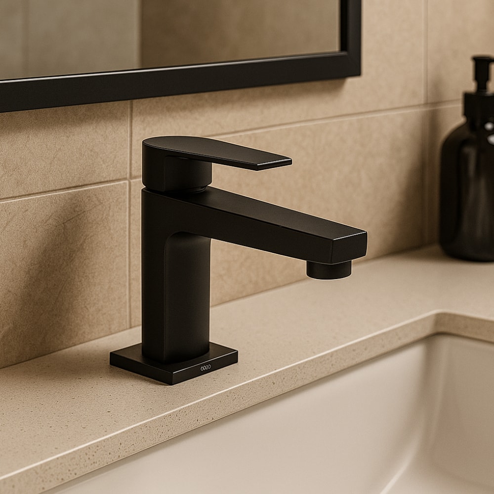 Torneira Para Banheiro Deca Level Bica Baixa Black Matte - 1197.BL26.MT