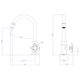 Torneira para Banheiro Deca Max Bica Alta Mesa Cromado - 1196.C34