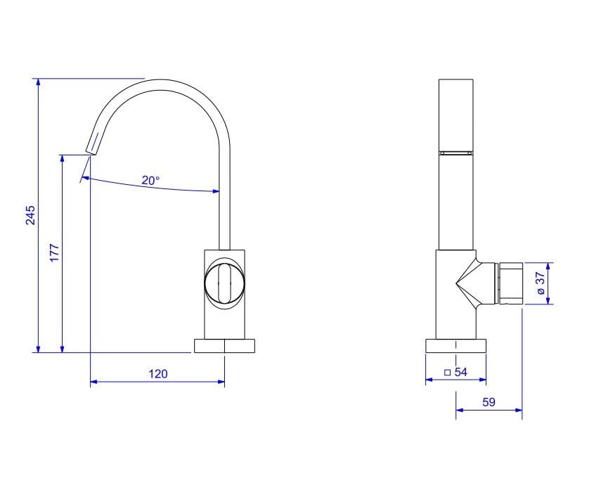 Torneira para Banheiro Deca Polo Bica Alta Mesa Gold - 1198.GL33