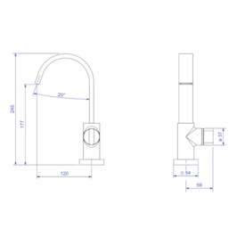 Torneira para Banheiro Deca Polo Bica Alta Mesa Gold - 1198.GL33