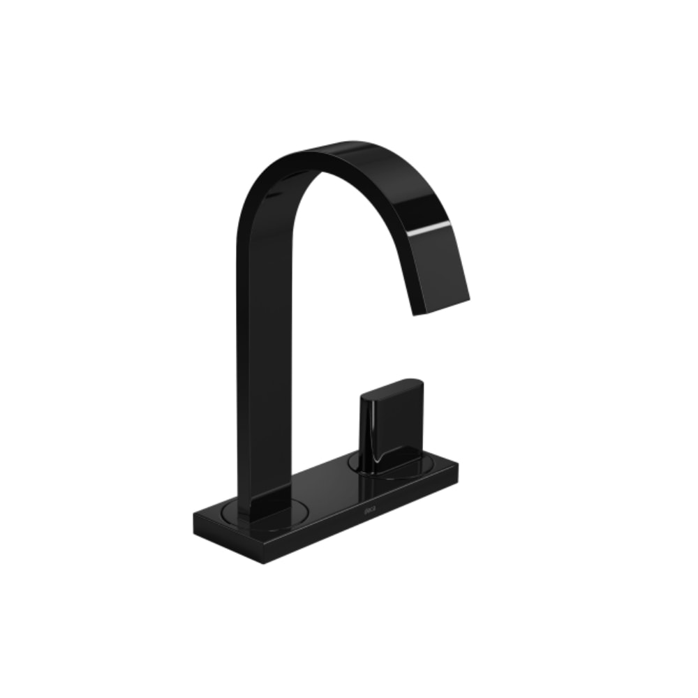 Torneira para Banheiro Deca Polo Mesa com Chapa Bica Alta Black Noir - 1191.BL33.NO