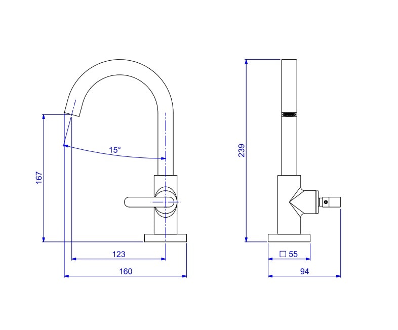 Torneira para Banheiro Deca Soul Bica Alta Mesa Red Gold - 1198.GL38.RD