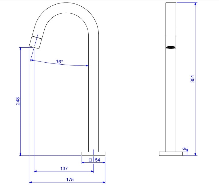 Torneira para Banheiro Deca Tube Bica Alta Mesa Black Matte - 1198.BL.TUB.MT