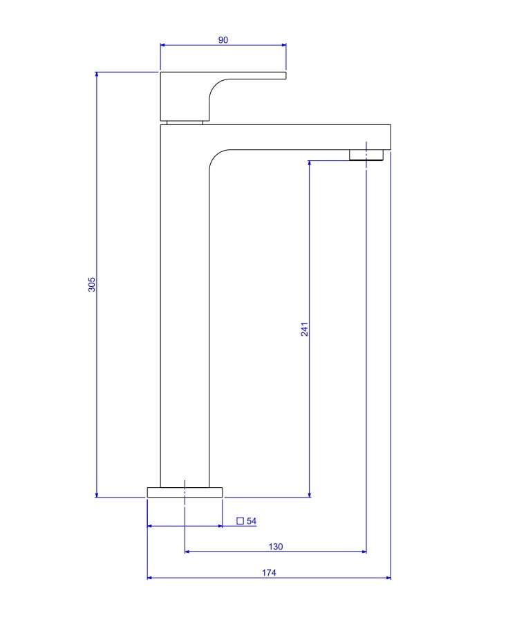 Torneira para Banheiro Deca Unic Bica Alta Mesa Red Gold - 1189.GL90.RD