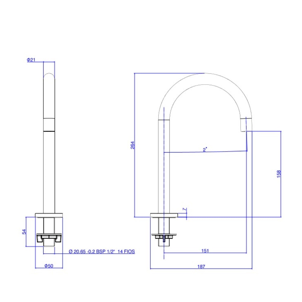 Torneira para Banheiro Deca You Redonda Bica baixa Mesa Cromada - 1790.C104