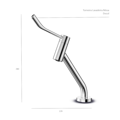 Torneira para Banheiro Docol Benefit Bica Baixa Mesa Cromado - 01192006