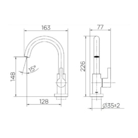 Torneira para Banheiro Docol Chess Mesa Cromado - 1522206