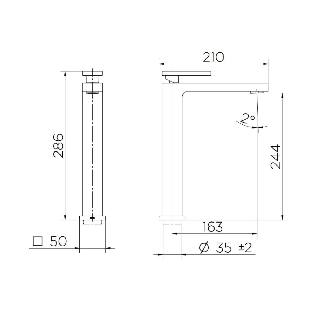 Torneira para Banheiro Docol New Edge Bica Alta Cromado - 925106